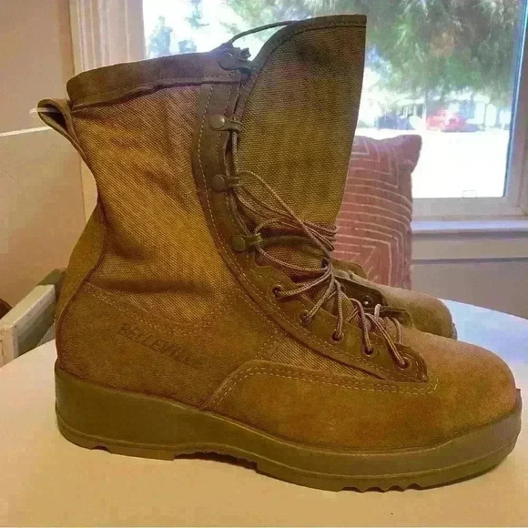 Belleville New Heavy Duty Military Men’s Leather Combat Boots w Steel Toes 10W main image 4